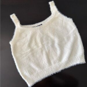 Cozy White Fuzzy Women's Top